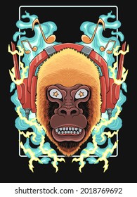 hip hop monkey thunder head