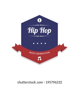 hip hop music sticker label theme