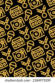 Hip hop pattern background for graphic design.A-size vertical.