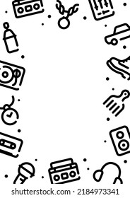 Hip hop pattern background for graphic design.A-size vertical frame.
