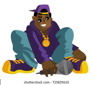 Hip Hop Singer Stock Vector (Royalty Free) 725829610 | Shutterstock