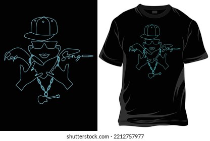 Hip hop t shirt design, Rap song t shirt design