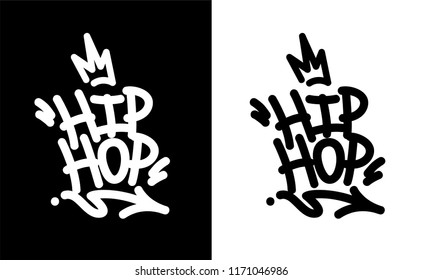 Etiquetas de Graffiti estilo Hip Hop. Ilustración de vectores EPS 10