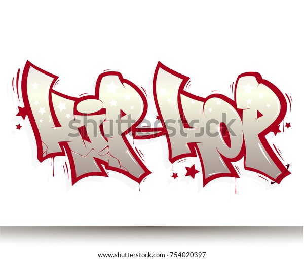 Hip Hop Tag Graffiti Style Label Stock Vector Royalty Free 754020397