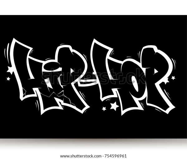 Hip Hop Tag Graffiti Style Label Stock Vector Royalty Free 754596961
