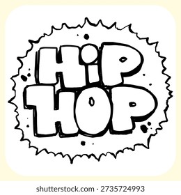 Hip Hop Lance Texto de Bolha de Grafite. Bold Hand-Drawn Street Art Lettering Tag com Grungy Urban Style.
