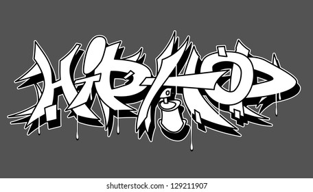 Hip Hop urban graffiti vector illustration