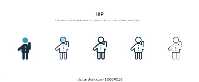 hip icon in different style vector illustration. two colored and black hip vector icons designed in filled, outline, line and stroke style can be used for web, mobile, ui