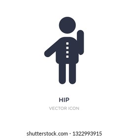 hip icon on white background. Simple element illustration from People concept. hip sign icon symbol design.