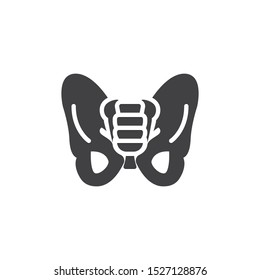 Hip joint vector icon. filled flat sign for mobile concept and web design. Pelvis bone glyph icon. Symbol, logo illustration. Vector graphics