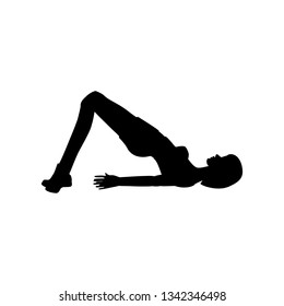 Hip raise butt lift exercise workout silhouette