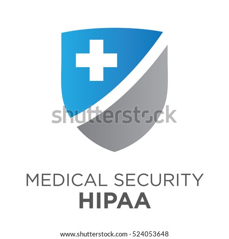 HIPAA Compliance Icon Graphic For Medical Document Security 