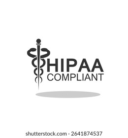 HIPAA Compliance Icon with shadow
