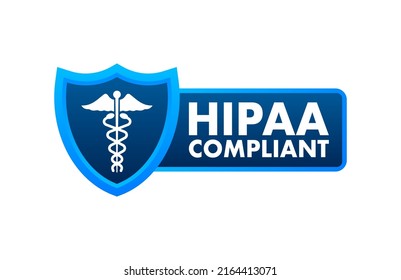 Hipaa compliant. Checkmark icon. Vector design. Logo symbol. Vector stock illustration
