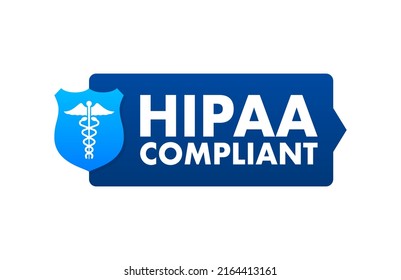 Hipaa compliant. Checkmark icon. Vector design. Logo symbol. Vector stock illustration