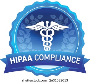 Hipaa compliant. Checkmark icon. Vector design. Logo symbol. Vector stock illustration