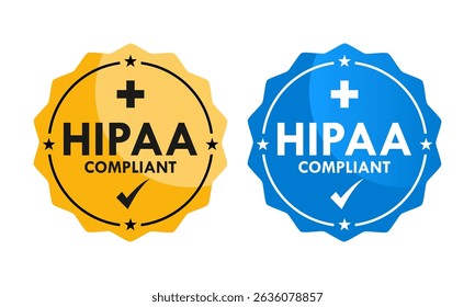 Ilustración de Plantilla de logotipo de diseño certificado HIPAA Complient