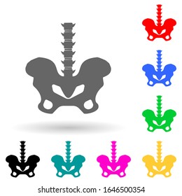 icono de estilo multicolor de hipbone. Glifo simple, vector plano de iconos de partes humanas para ui y ux, sitio web o aplicación móvil