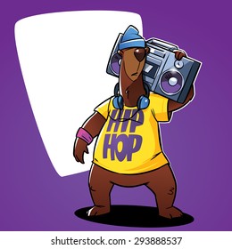 Hip-hop bear character