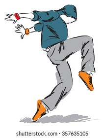 hip-hop dancer dancing illustration 3