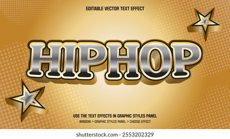 hiphop editable vector text font effect