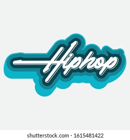 HIPHOP font 3d style. abstract background word typography poster pattern. word design. urban word hip hop design vector.