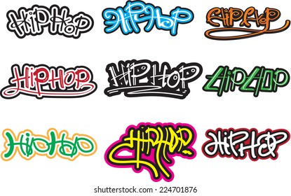 HIPHOP font grffiti style.