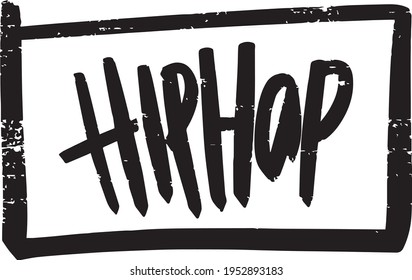 Hiphop graffiti letters in black