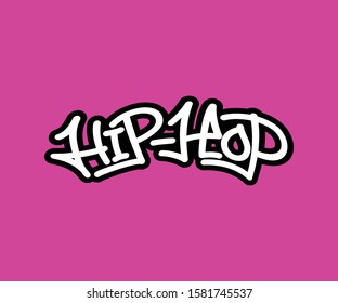 Hip-hop graffity lettering logo icon sign. Vector illustration
