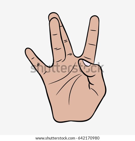 Hip Hop Hand Gesture West Coast Rap Stock-Vektorgrafik ...
