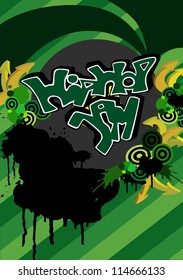 Hip-hop jam Graffiti modern vector background. Graffiti vector. Graffiti background. Hip hop music. Spray design. Graffiti design. Spray painting. Graffiti spray painting. Street music. Street art.