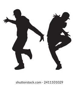 Hip-Hop Street Dancer Art Silhouette