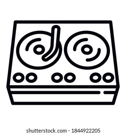 Hiphop swag player icon. Outline hiphop swag player vector icon for web design isolated on white background