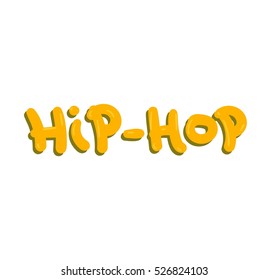Hip-hop text vector.
