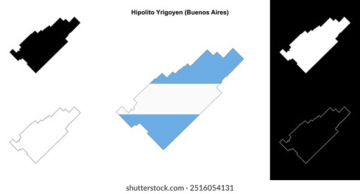 Hipolito Yrigoyen departamento (Buenos Aires) mapa esboço conjunto