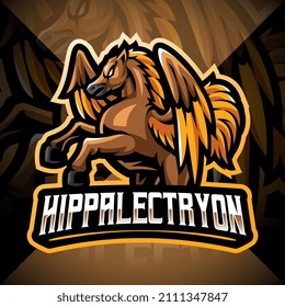 Hippalectryon esport mascot logo design