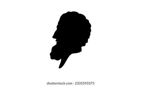 Hipparchus silhouette, high quality vector