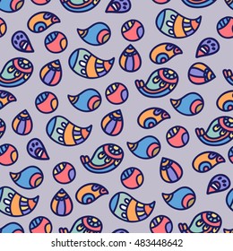 hippie abstract seamless vector pattern