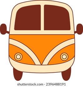 Ilustración de vectores de camioneta Hippie Camper