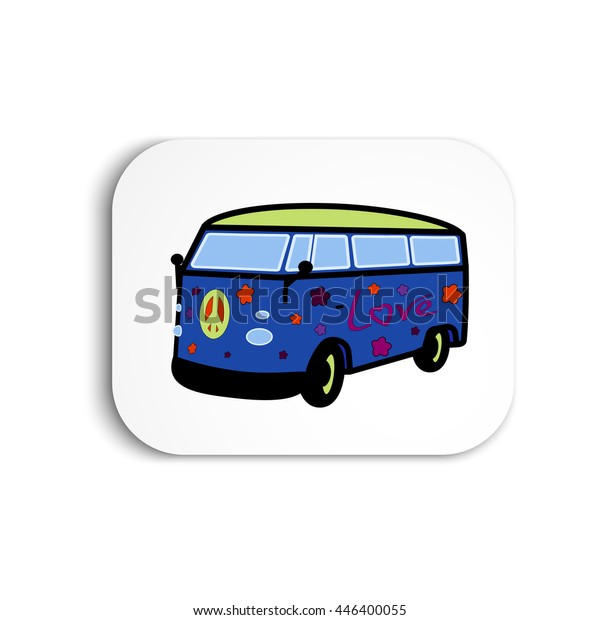 hippie car sticker vector\
travel
