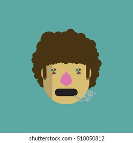 Hippie character wallpaper