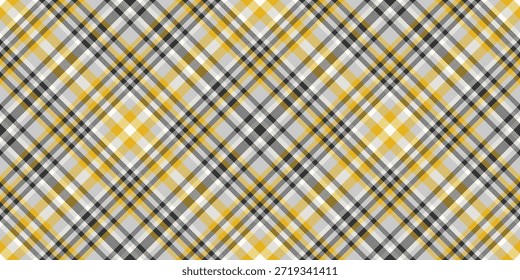 Vector de textura de cheque hippie, fondo de tela de patrón intrincado. Varios textiles sin costura tartán a cuadros en paleta de colores gris y ámbar.