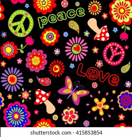 Hippie childish wallpaper