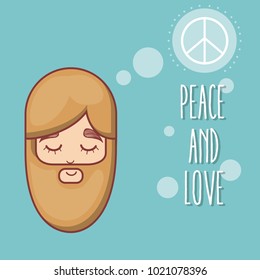 Hippie cute cartoon