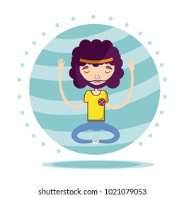 Hippie cute cartoon