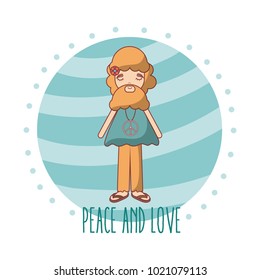 Hippie cute cartoon