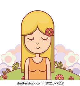 Hippie cute cartoon