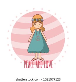 Hippie cute cartoon