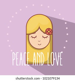 Hippie cute cartoon