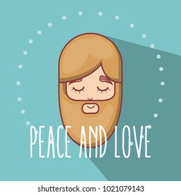 Hippie cute cartoon